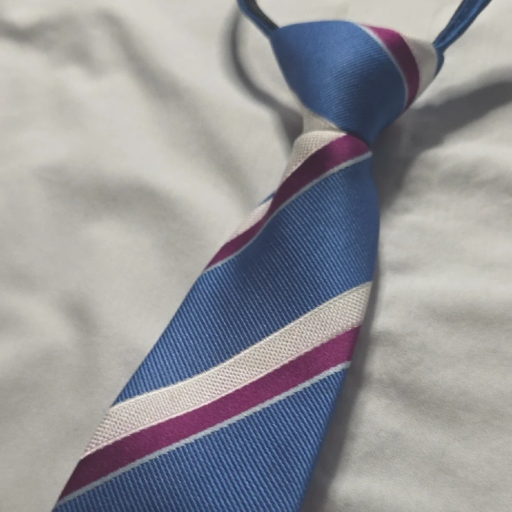 Stylish Blue and Purple Striped Kids Tie